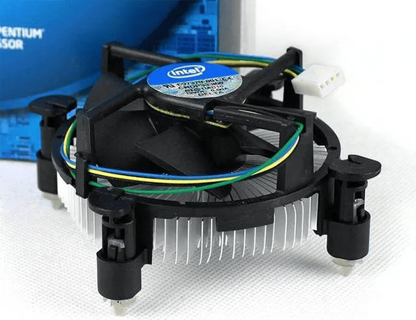 Intel heatsink and fan for CPU cooling